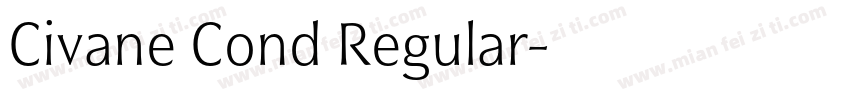 Civane Cond Regular字体转换